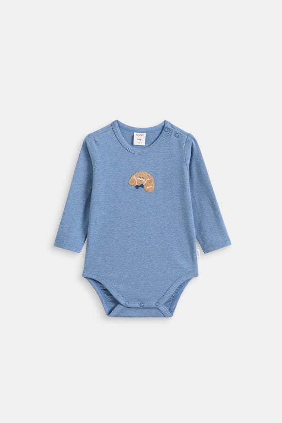 Croissant Bodysuit  Navy Marle  hi-res