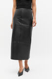 Leather Column Skirt  Black  hi-res