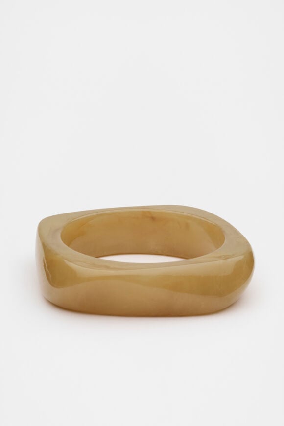 Rounded Resin Bangle  Iced Latte  hi-res