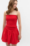 Shirred Top  Strawberry Red  hi-res