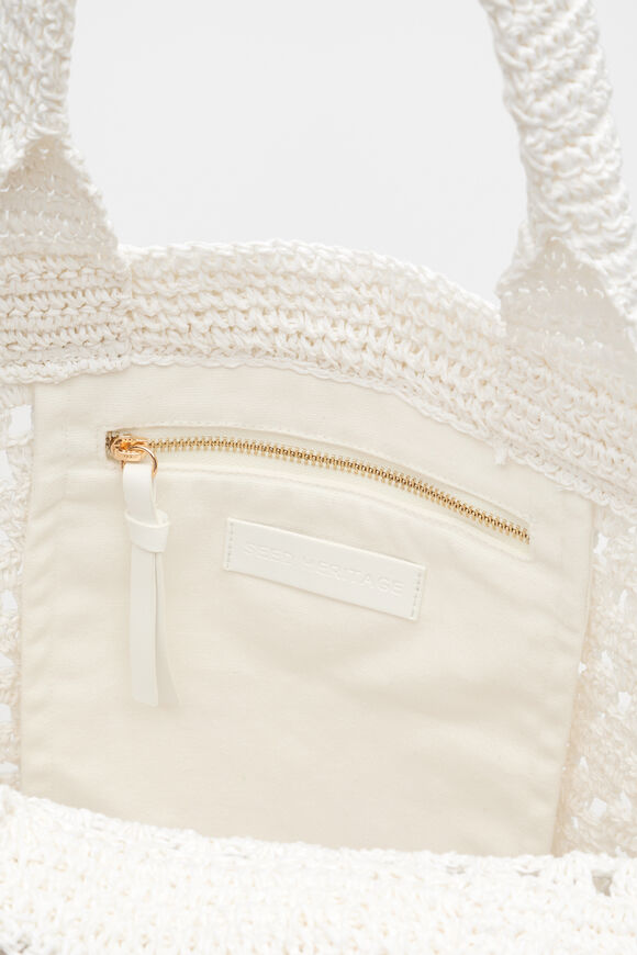 Woven Tote  White  hi-res