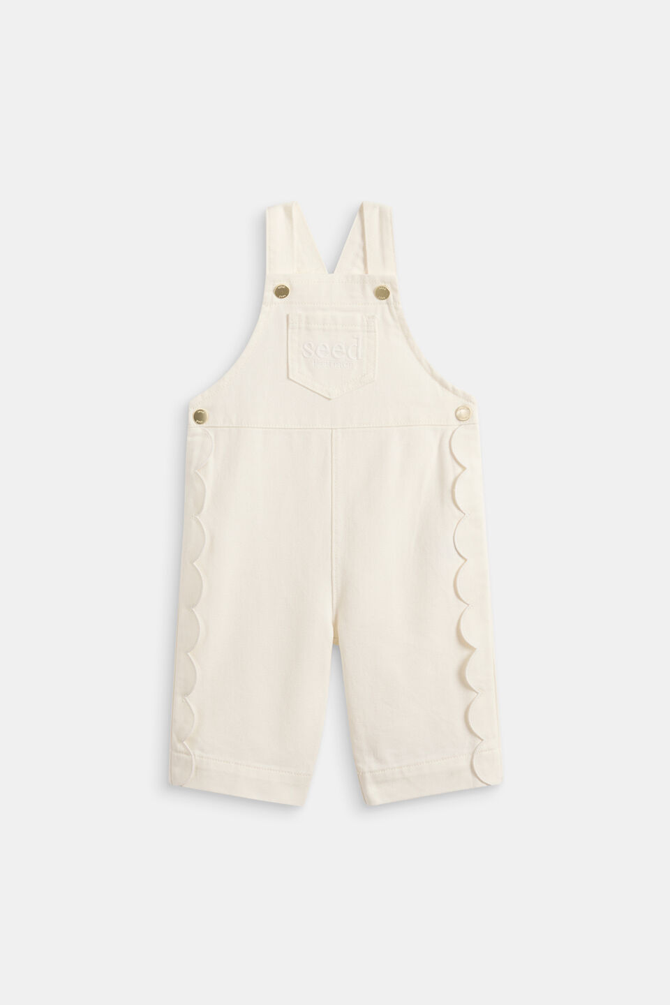 Scallop Overall  Classic Cream