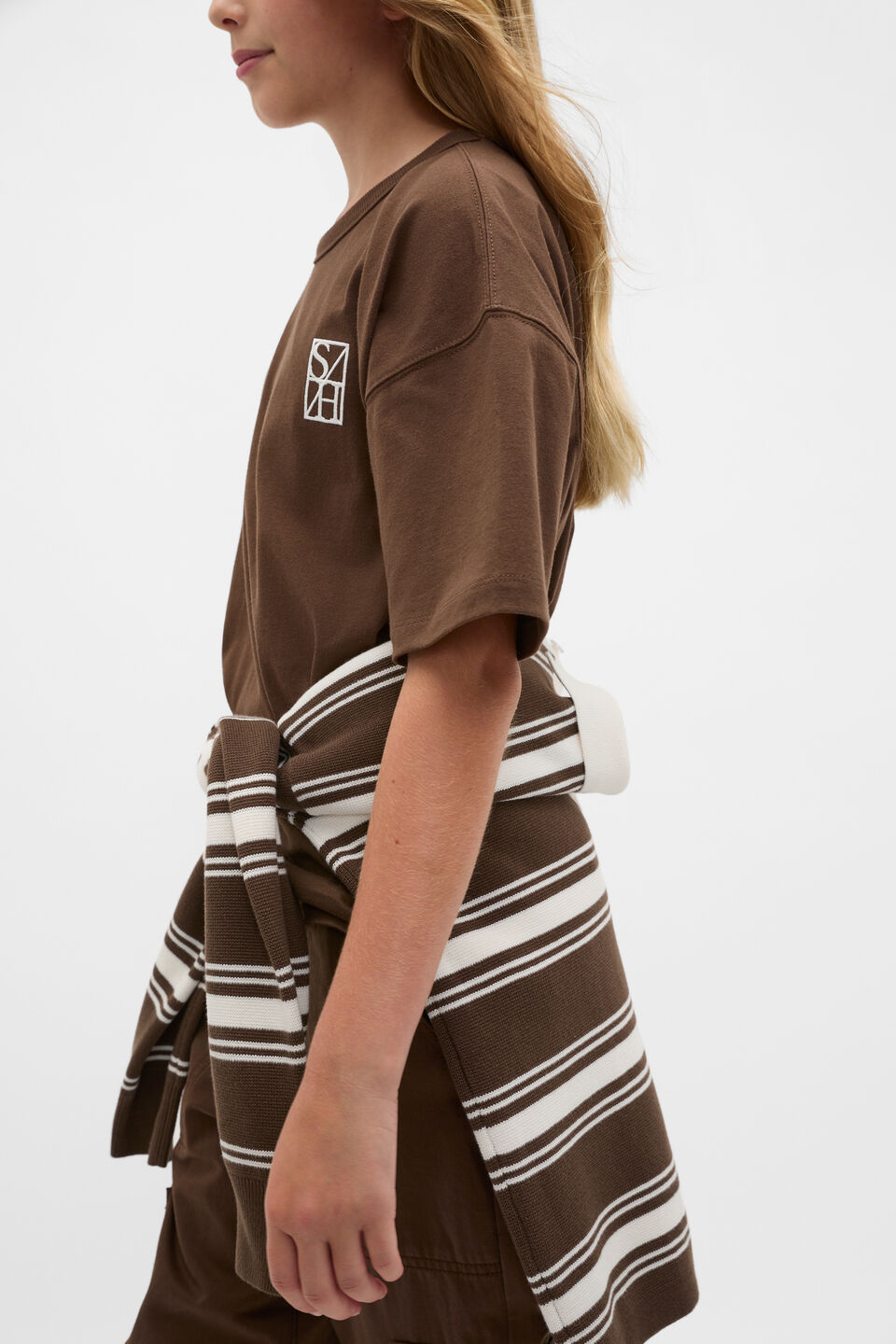 Oversized Logo Tee  Chocolate