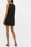 Motif Embroidered Mini Dress  Black  hi-res