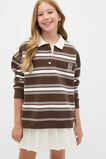 Polo Collar Knit Sweater  Chocolate  hi-res