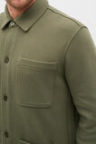 Cotton Pique Overshirt  Olive  hi-res