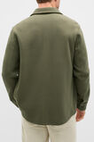 Cotton Pique Overshirt  Olive  hi-res