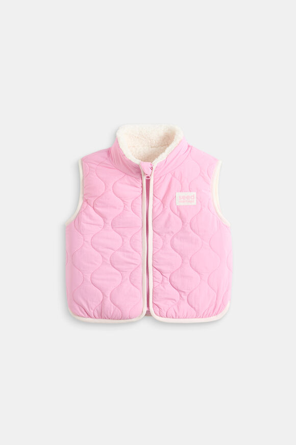 Reversible Logo Vest  Candy Pink  hi-res