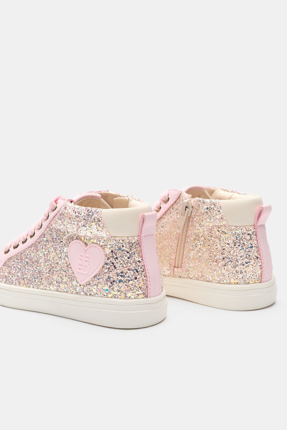 Glitter Heart High Top  Pink Lemonade Multi