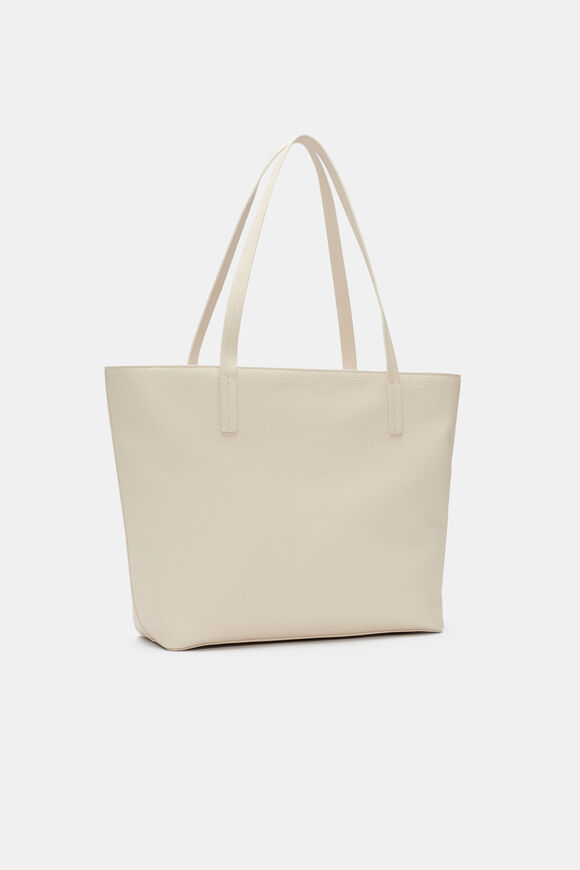 Leather Everyday Tote  Cream  hi-res