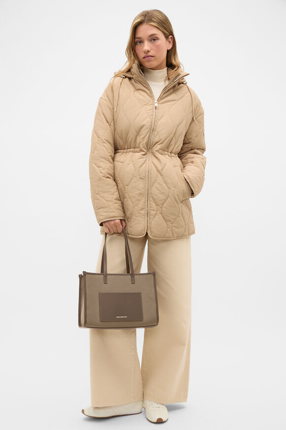 Leather Detail Carry All Mini Tote  Cocoa  hi-res