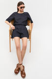 Core Linen Gathered Palazzo Short  Twilight Blue  hi-res
