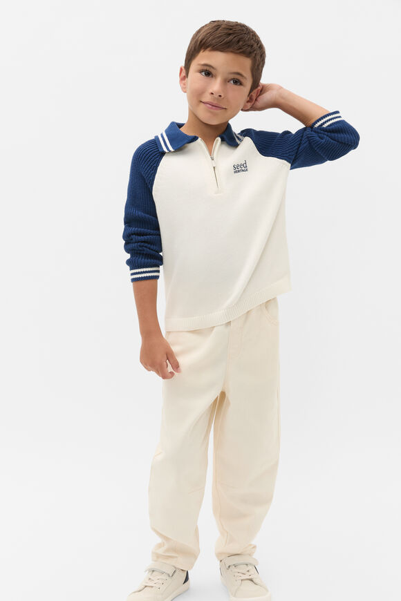 Core Knit Half Zip Sweater  French Navy  hi-res