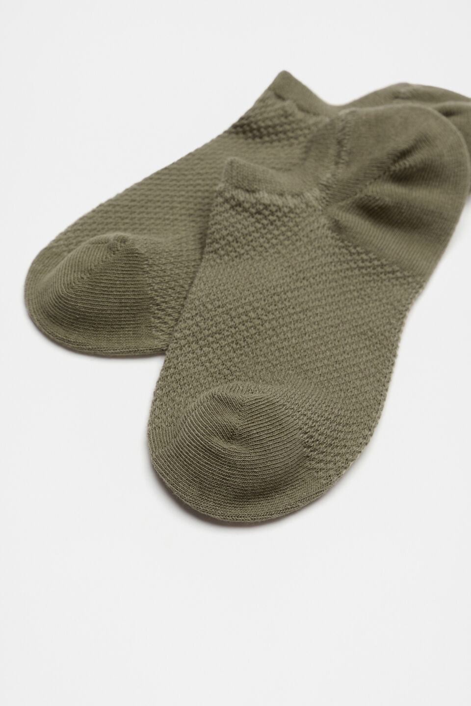 Mini Waffle Sneaker Sock  Olive Leaf