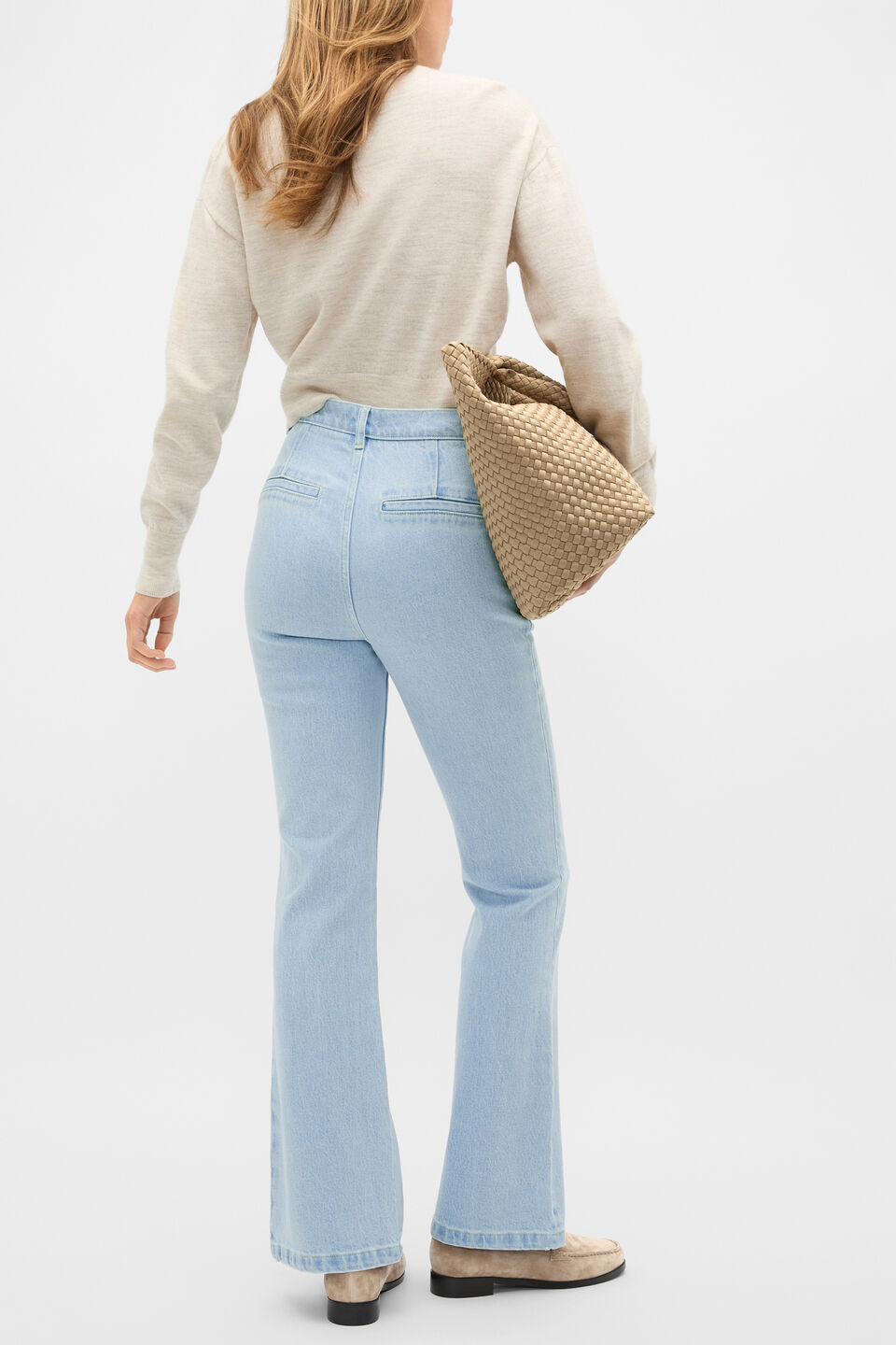 Kick Flare Jean  Ice Blue Denim