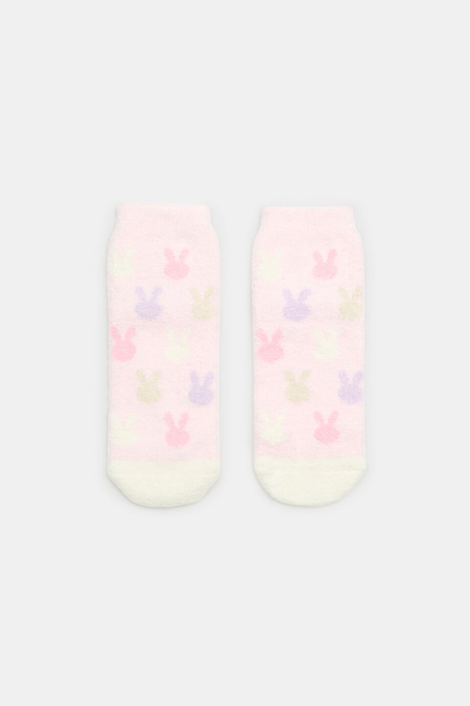 Fluffy Bunny Sock  Pink Lemonade