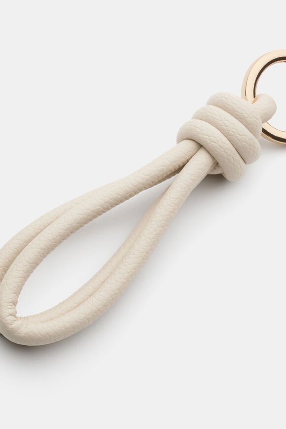 Loop Heart Keyring  Cream  hi-res