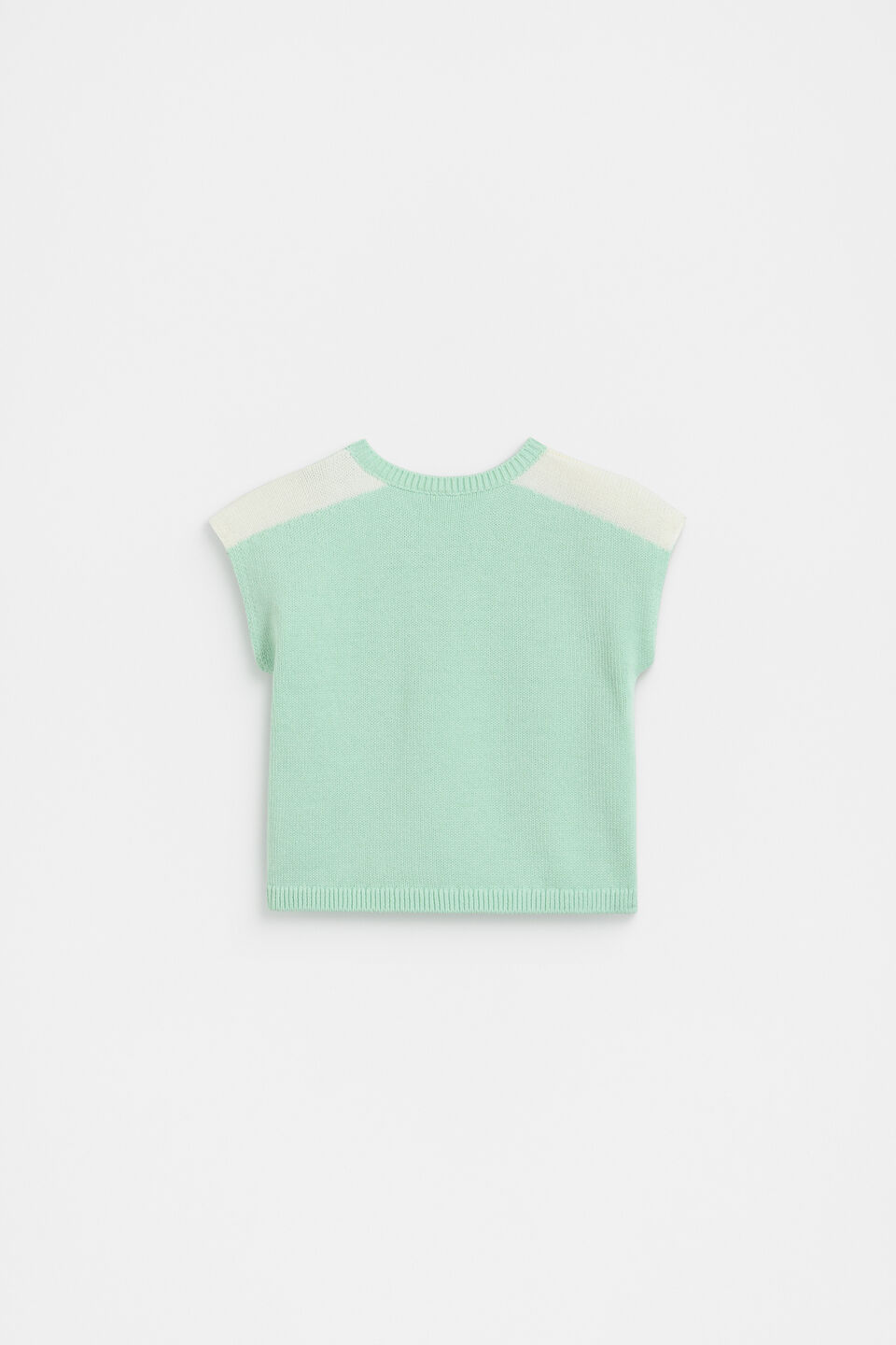 Spliced Logo Knit Tee  Mint