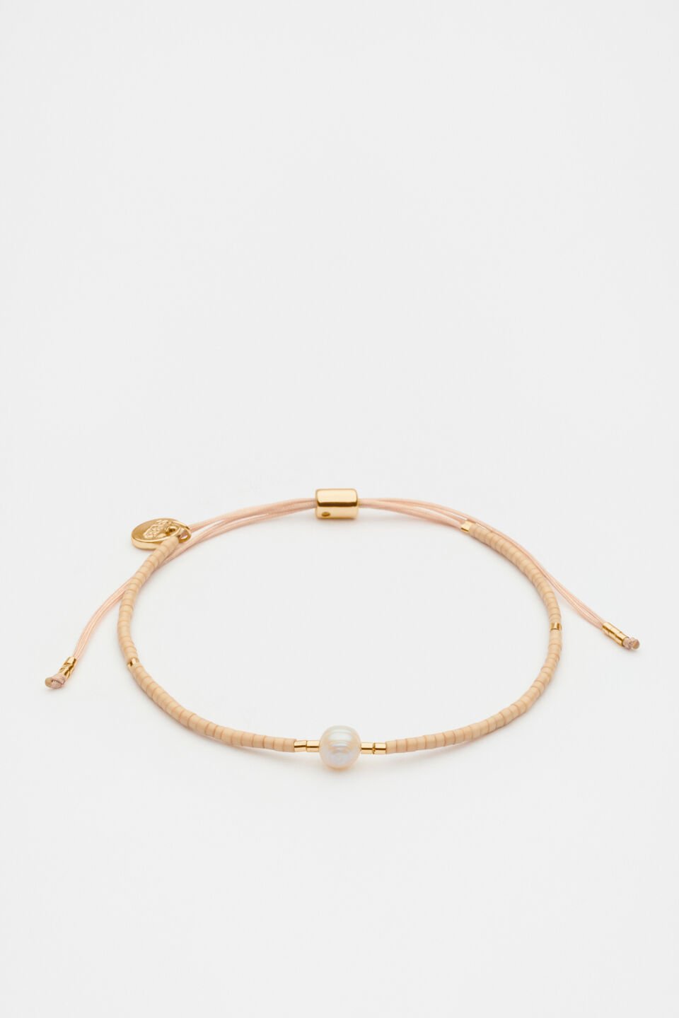 Pearly Cord Bracelet  Ecru