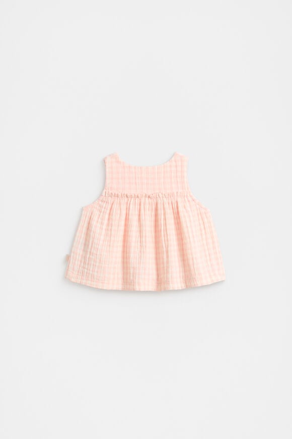 Cheesecloth Button Top  Pretty Pink  hi-res