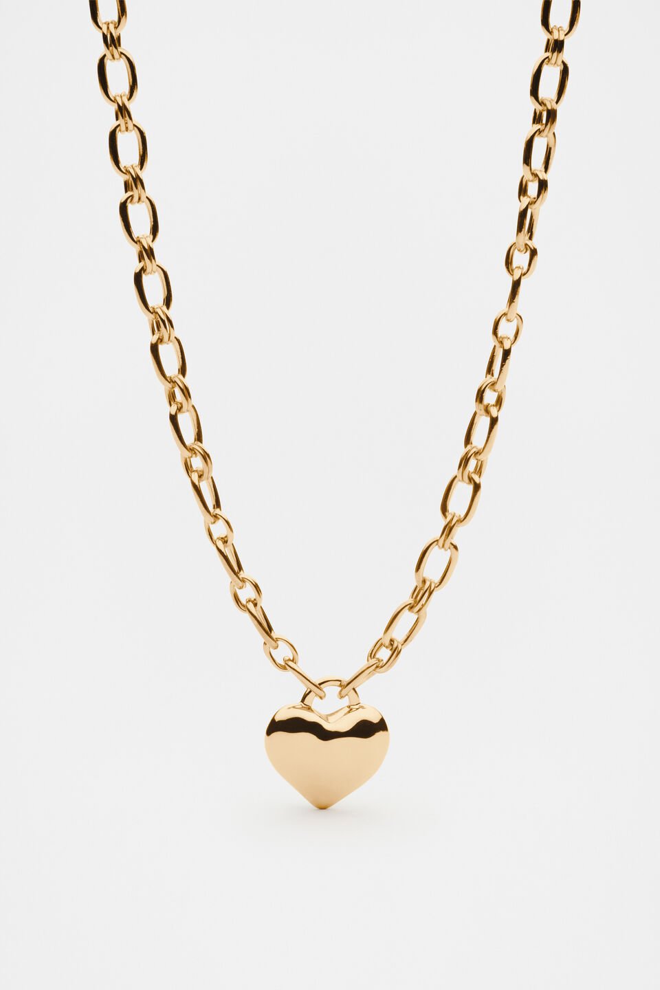 Heart Pendant Necklace  Gold