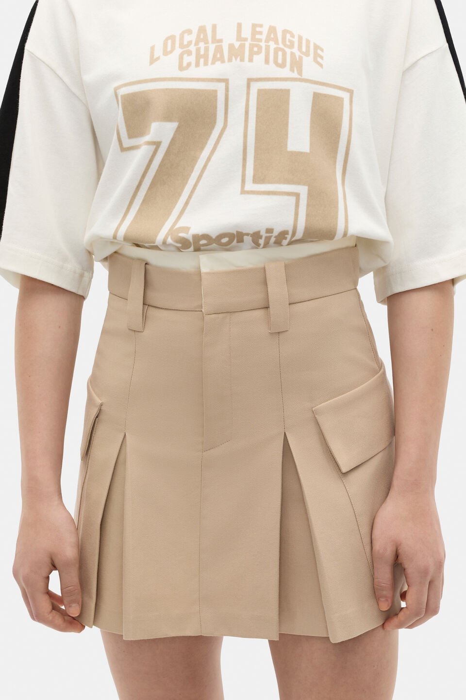 Cargo Pocket Skirt  Sandstone