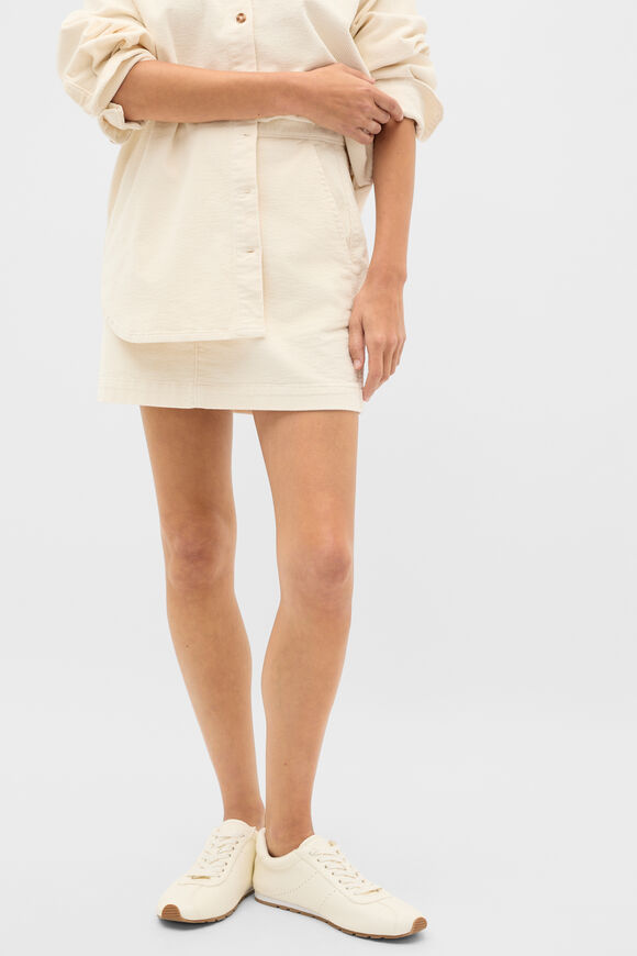 Corduroy Mini Skirt  Coconut Cream  hi-res