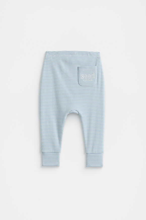 Core Rib Logo Legging  Blue Stripe  hi-res