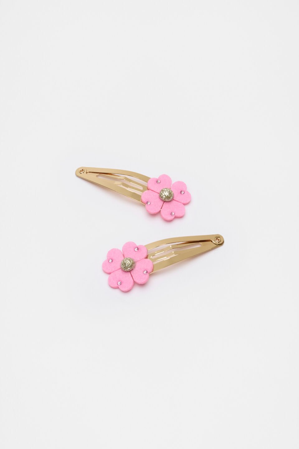 Felt Flower Snaps  Candy Pink