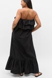 Voile Strapless Ruffle Maxi Dress  Black  hi-res