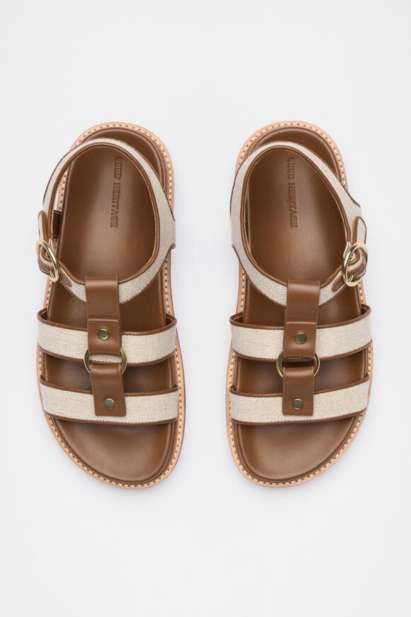 Callie Woven Caged Sandal  Deep Tan  hi-res