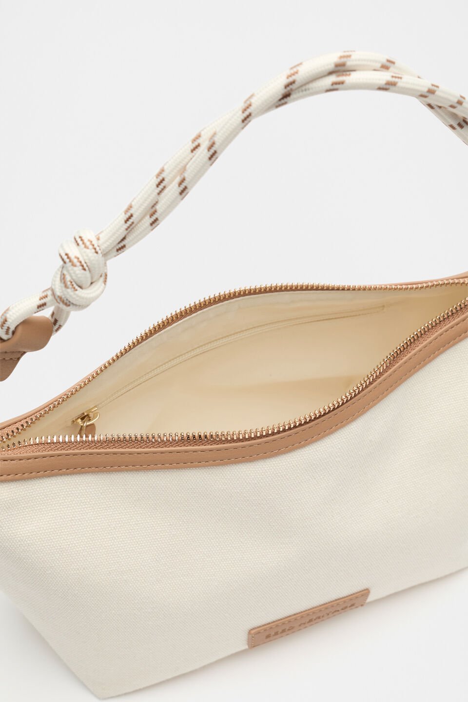 Rope Detail Shoulder Bag  Cream