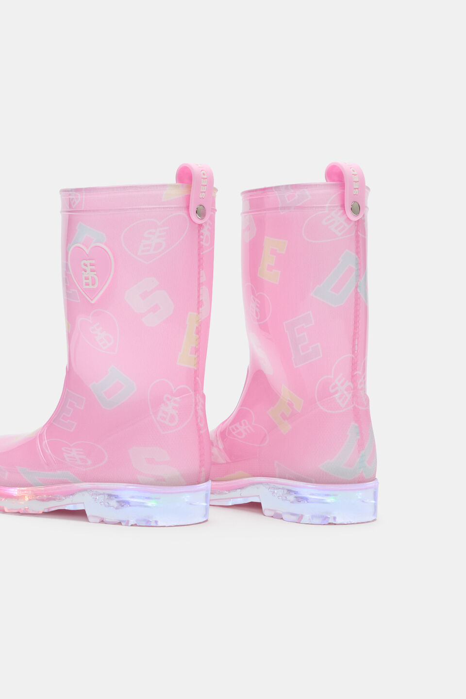 Light Up Gumboot  Candy Pink Multi