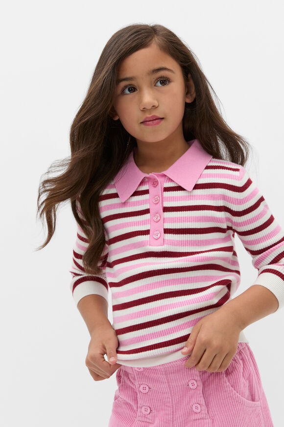 Stripe Knit Sweater  Multi  hi-res