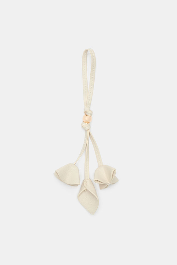Flower Bag Charm  Cream  hi-res