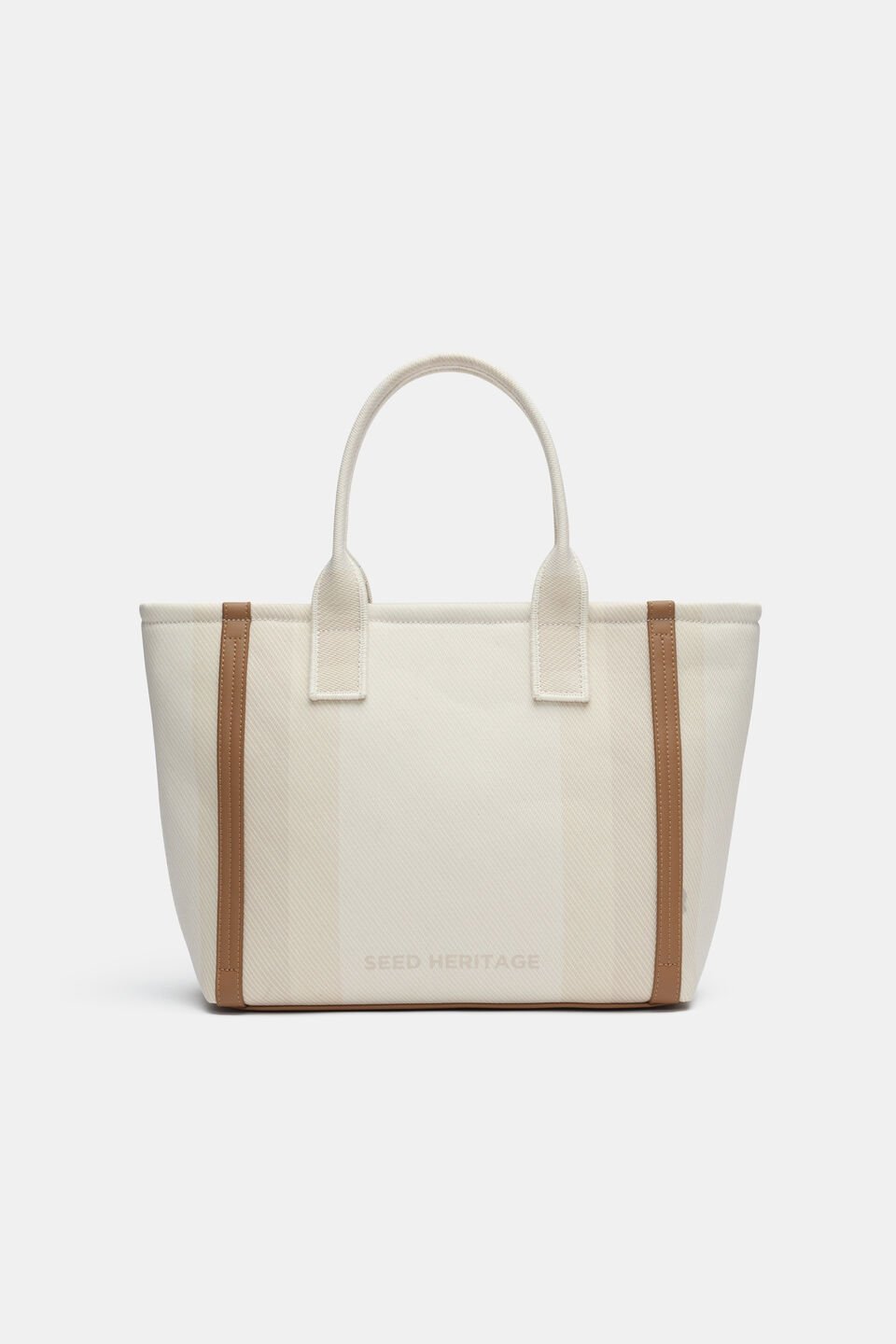 Textured Stripe Carry All  Natural