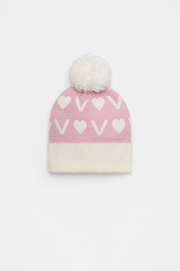 Heart Initial Beanie  V  hi-res