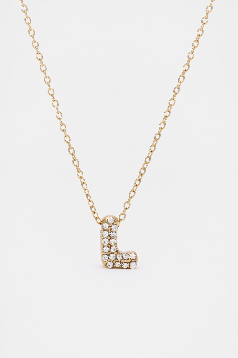 Initial Jewel Bubble Necklace  L