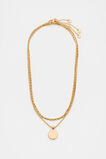 Disc Pendant Necklace  Gold  hi-res