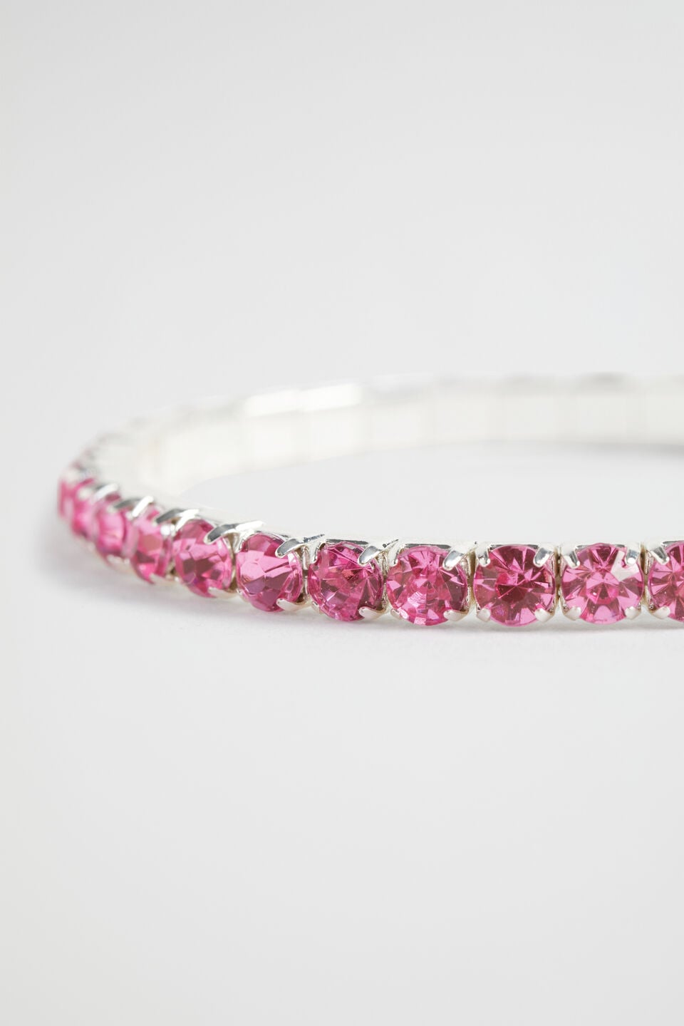 Diamante Stretch Bracelet  Pink