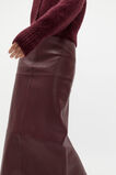 Leather Column Skirt  Plum Red  hi-res