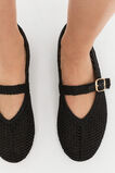Mara Crochet Ballet Flat  Black  hi-res