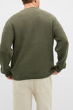 Cotton Crew Neck Knit  Olive  hi-res