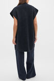 Rib Knit Mid Length Poncho  Twilight Blue  hi-res