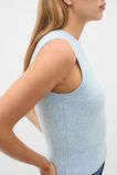 Brushed Wool Vest  Soft Blue Marle  hi-res