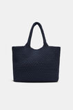 Woven Textured East West Tote  Twilight Blue  hi-res