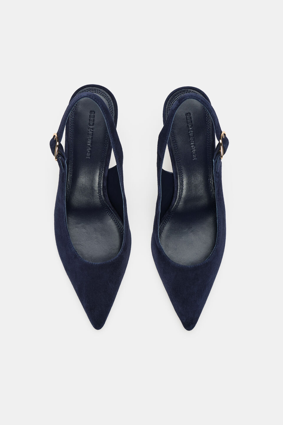 Elora Slingback Pump  Twilight Blue Suede