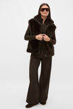 Faux Fur Zip Through Vest  Coffee Bean  hi-res