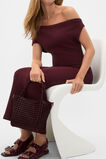 Boucle Fitted Knit Dress  Plum Red  hi-res