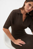 Relaxed Polo Dress  Coffee Bean  hi-res